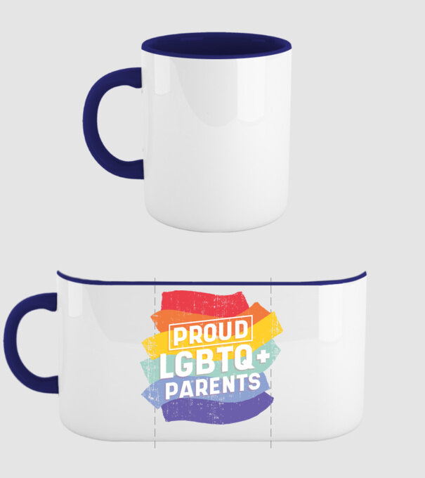 Părinți mândri LGBTQ model albastru închis pe tricou