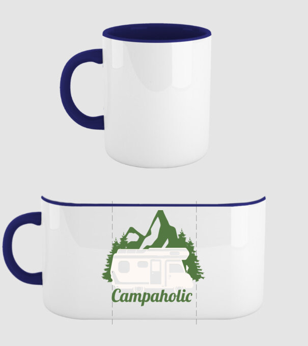 Campare Campaholic model albastru închis pe tricou