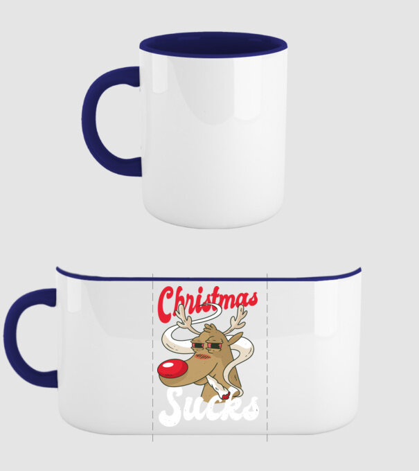 Christmas Sucks - Urăsc Crăciunul Crăciunul model albastru închis pe tricou