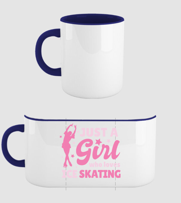 Doar o fată căreia îi place să patineze model albastru închis pe tricou