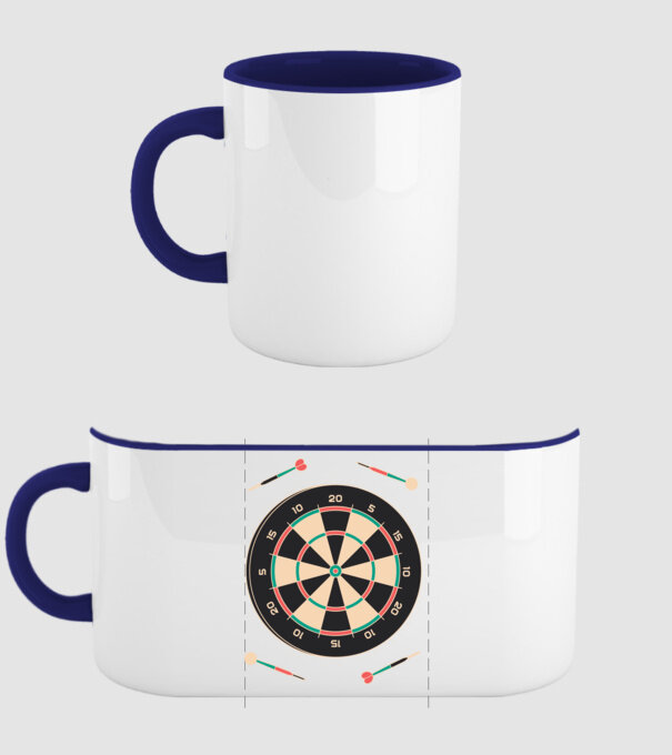 Tablă Darts model albastru închis pe tricou