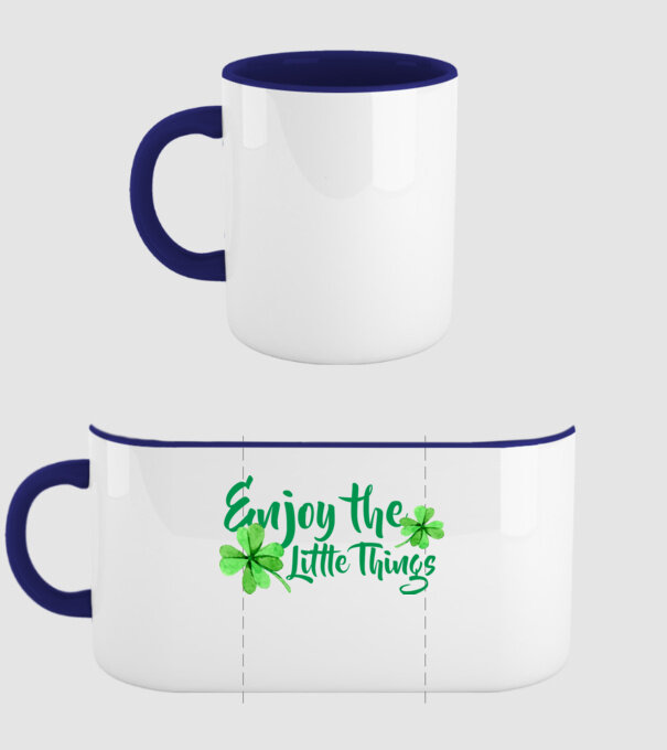 Enjoy the little things model albastru închis pe tricou