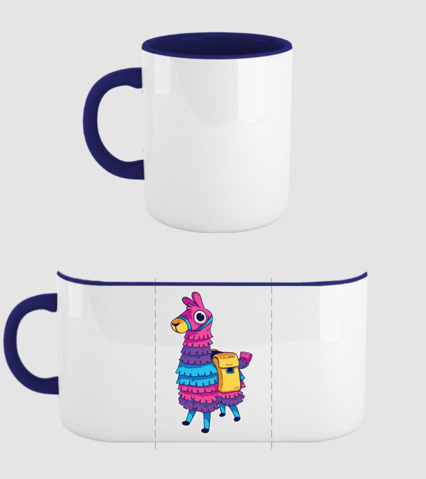 Fortnite LLama - Tricou gamer cu lama model albastru închis pe tricou