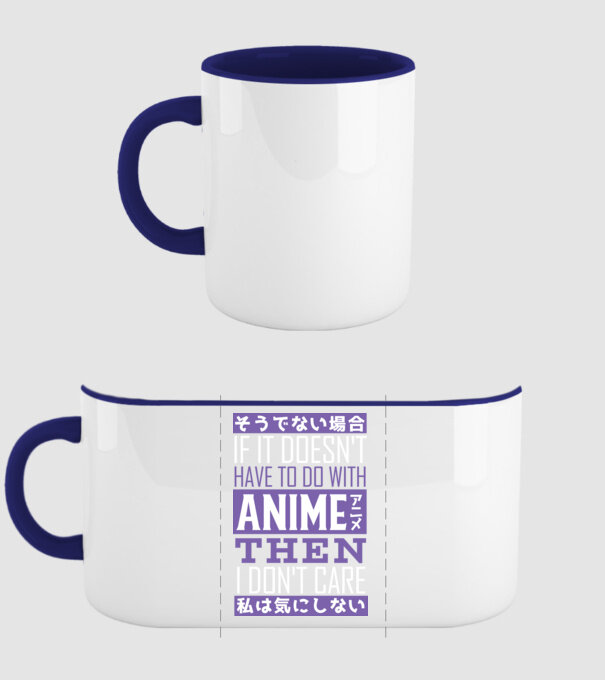 Dacă nu are nimic de-a face cu Anime, nu-mi pasă model albastru închis pe tricou
