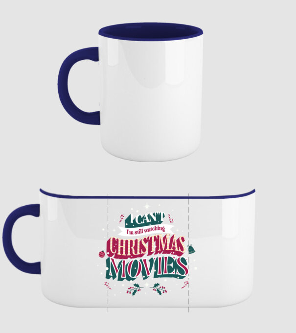 'I Can''t I''m still watching Christmas Movies' model albastru închis pe tricou