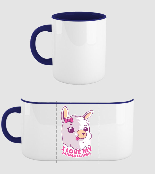 I Love My Papa Llama tricou drăguț cu lamă pentru bunica model albastru închis pe tricou