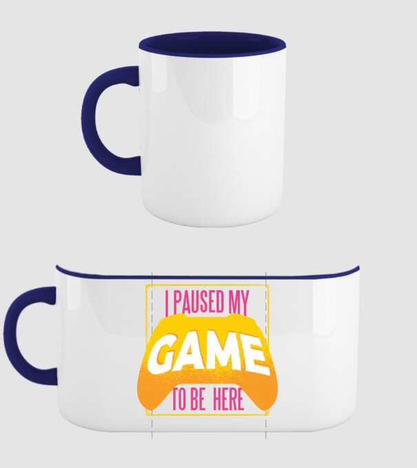 I paused my game to be here tricou amuzant Gamer model albastru închis pe tricou