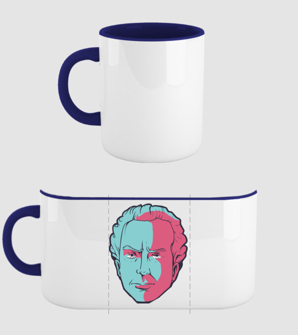 Immanuel Kant model albastru închis pe tricou