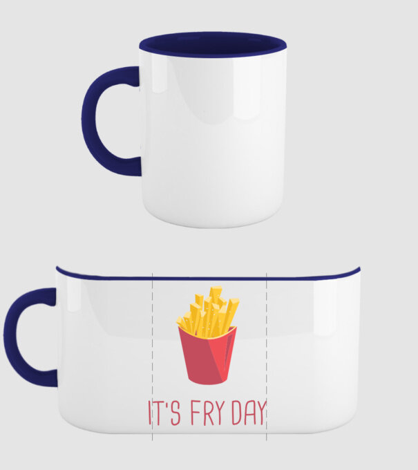 'It''s Fry Day' model albastru închis pe tricou