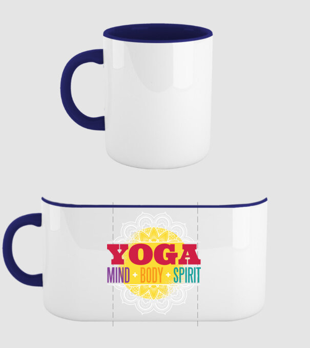 Valori yoga model albastru închis pe tricou