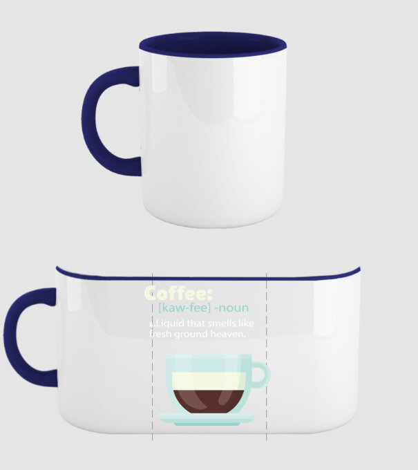 Definiție cafea model albastru închis pe tricou