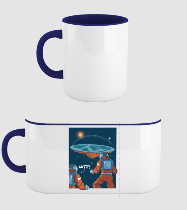 Astronaut Pământ plat model albastru închis pe tricou