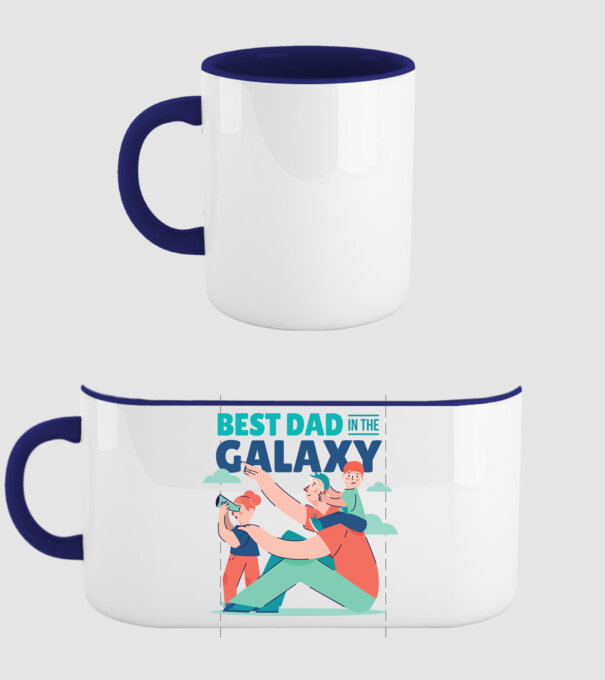Cel mai bun tată din Galaxie model albastru închis pe tricou