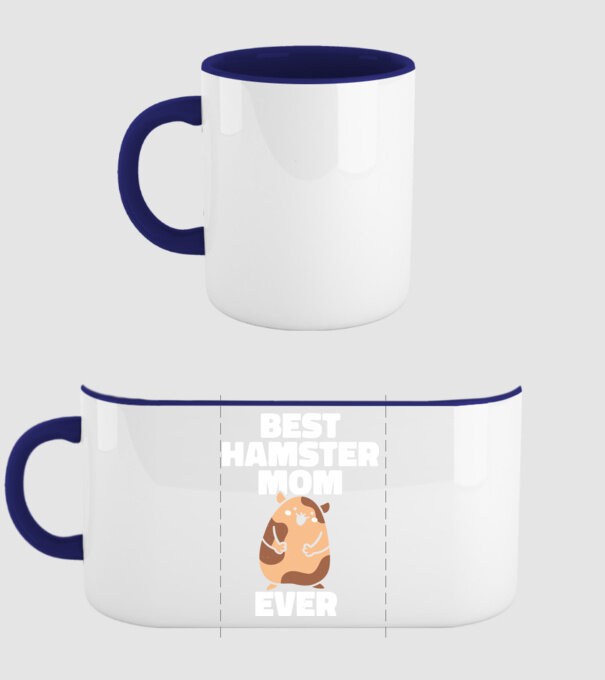 Cea mai bună mamă Hamster model albastru închis pe tricou