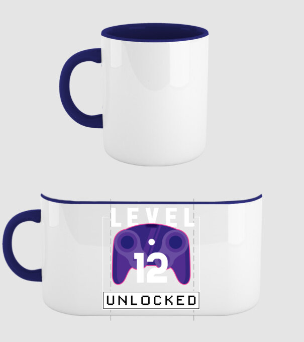 Level 12 Unlocked Gamer Birthday model albastru închis pe tricou