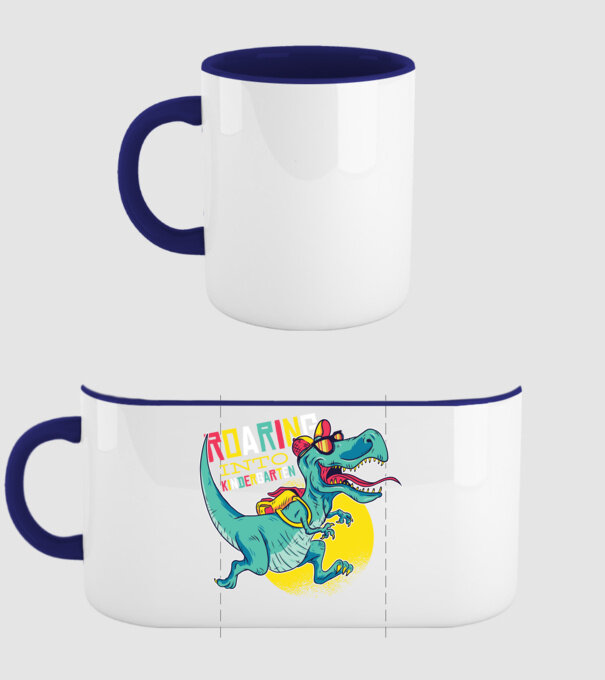 De acum încolo, voi urla în grădiniță cu Dinozaur model albastru închis pe tricou