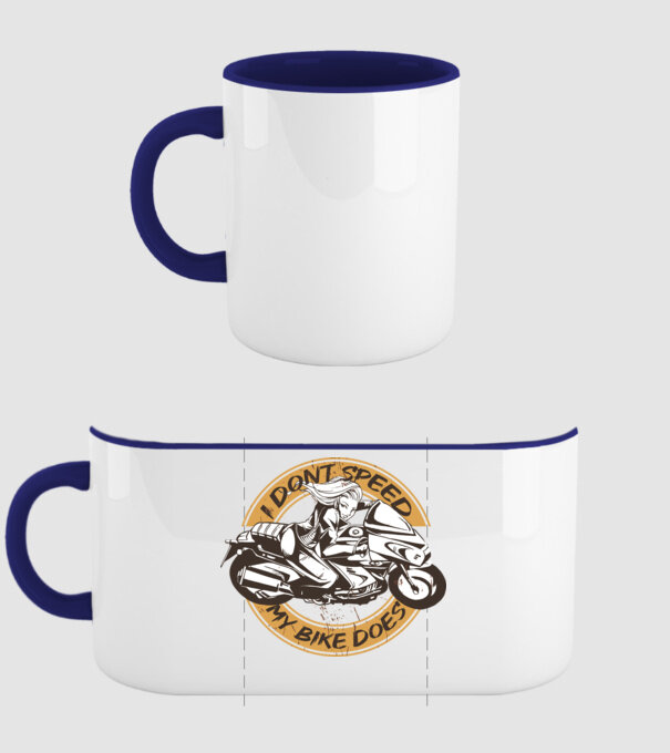 Fată Motociclist model albastru închis pe tricou