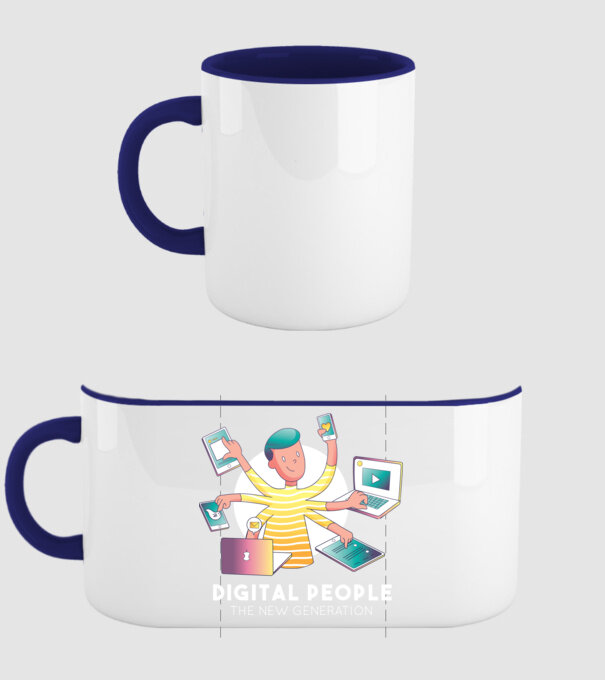 Oamenii multitasking sunt generația viitoare model albastru închis pe tricou