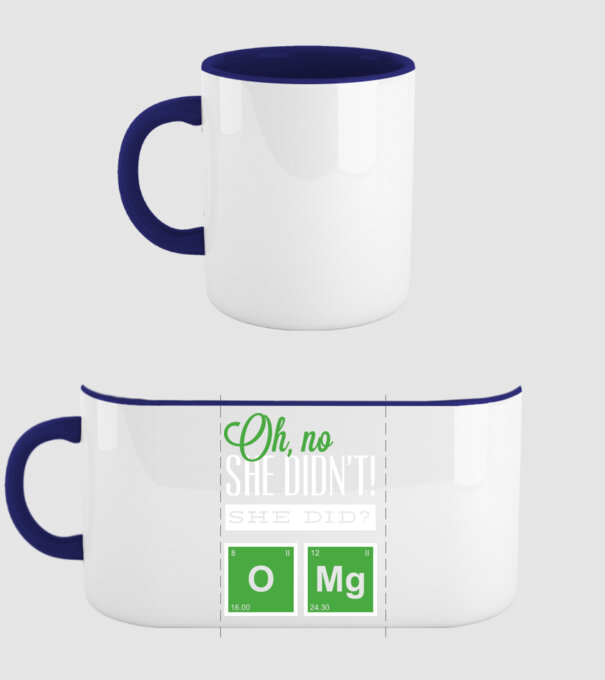 'Oh no she didn''t did she' model albastru închis pe tricou