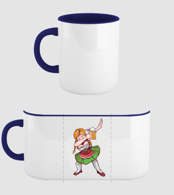 Oktoberfest DAB Fată cu ulcior model albastru închis pe tricou