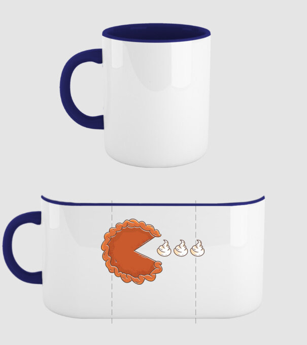 Pacman Cookie model albastru închis pe tricou