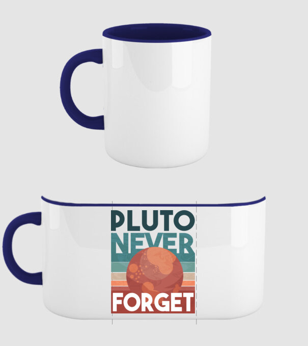 Pluto never forget model albastru închis pe tricou