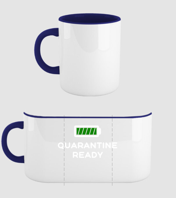 Quarantine ready model albastru închis pe tricou