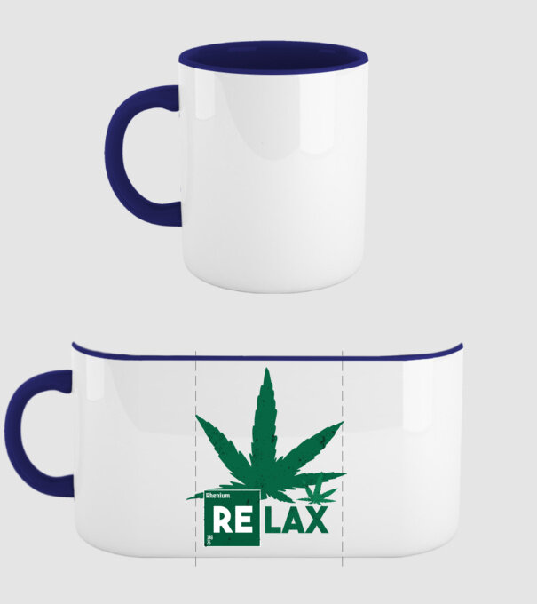 Relax Cannabis model albastru închis pe tricou