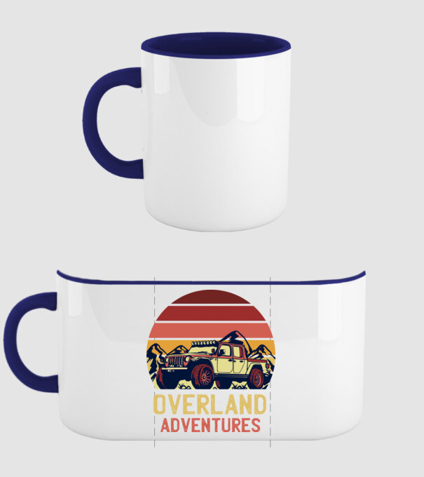 Jeep Retro model albastru închis pe tricou