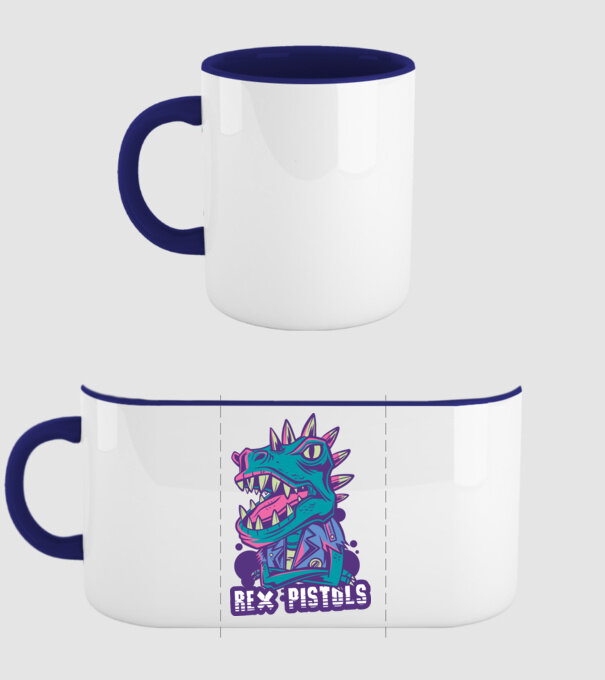 Rex Pistols model albastru închis pe tricou