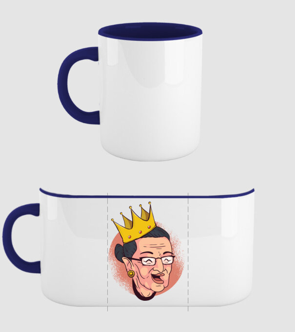 Ruth Bader Ginsburg model albastru închis pe tricou