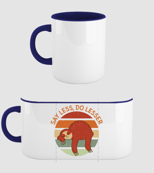 Say less, do lesser cu Leneș model albastru închis pe tricou