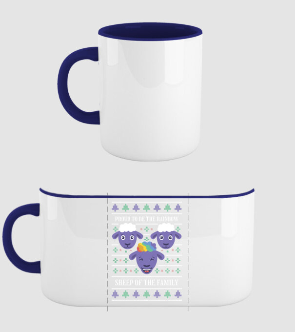 Miel cu curcubeu model albastru închis pe tricou