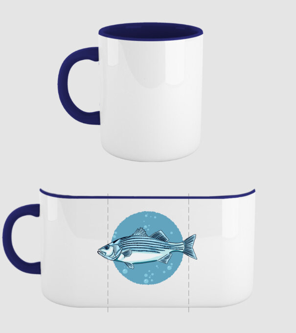 Biban de mare model albastru închis pe tricou