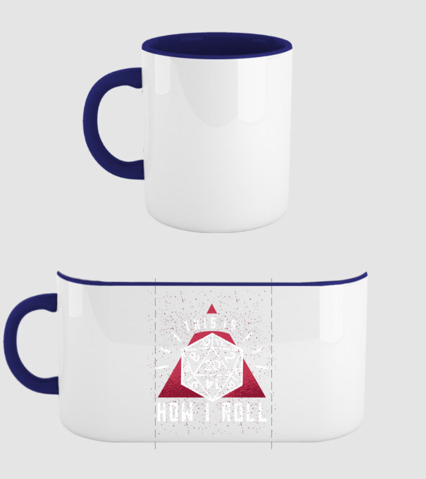 This is how I Roll - Joc de rol RPG model albastru închis pe tricou