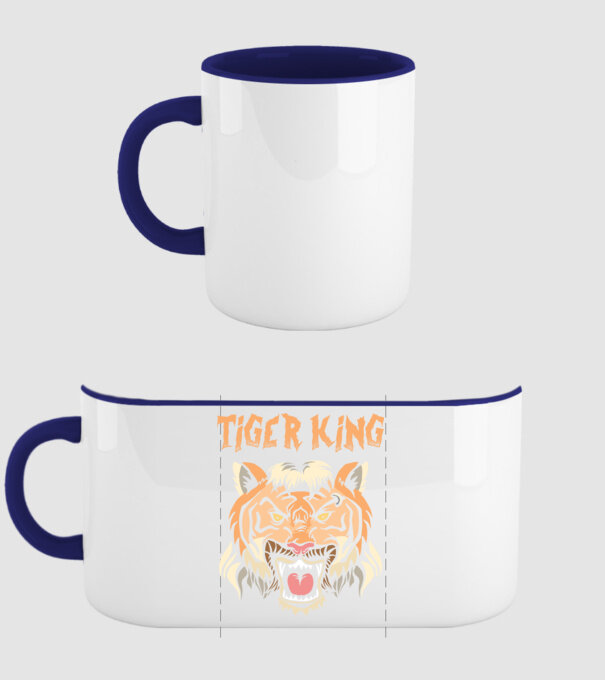 Tiger King model albastru închis pe tricou