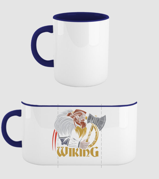 Viking model albastru închis pe tricou