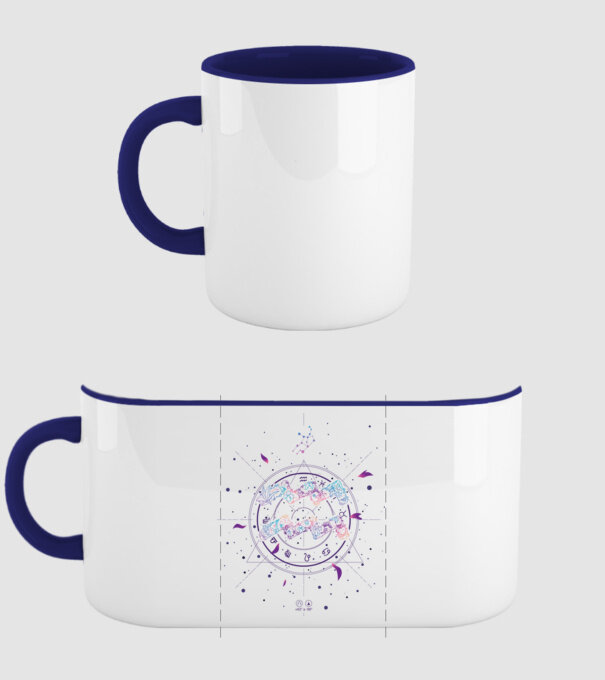 Aquarius Zodiac model albastru închis pe tricou