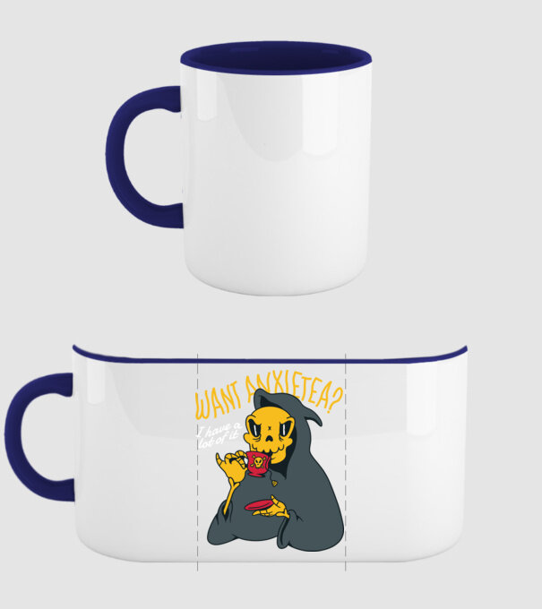 Want Anxietea? model albastru închis pe tricou
