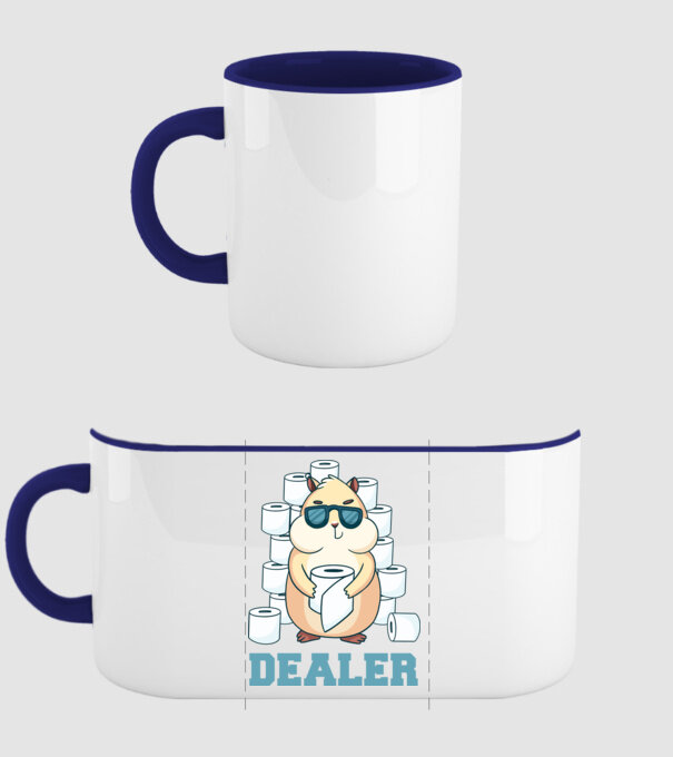 Dealer model albastru închis pe tricou