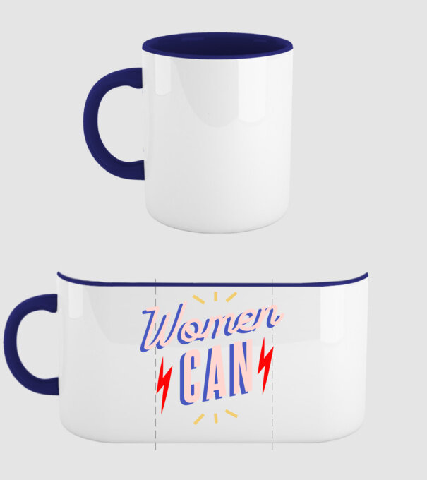 Women Can de Ziua Femeii model albastru închis pe tricou