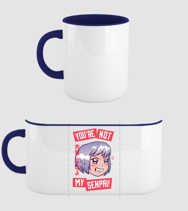You are not my Senpai model albastru închis pe tricou