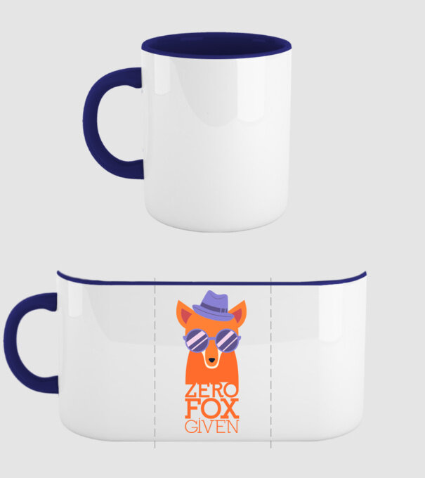Zero Fox Given model albastru închis pe tricou