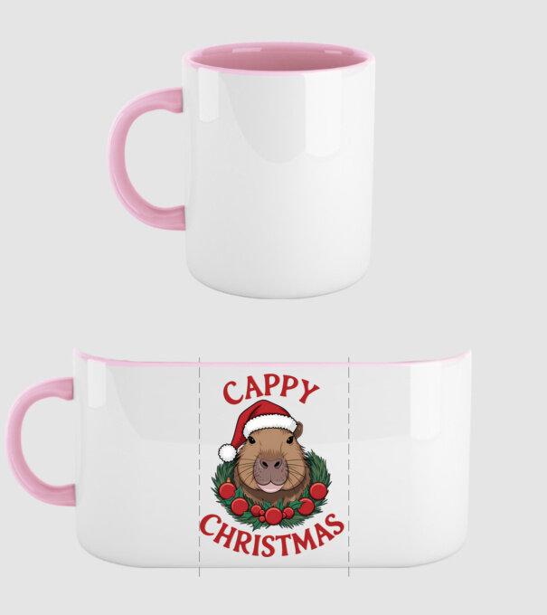 Cappy Christmas 2 model roz deschis pe tricou
