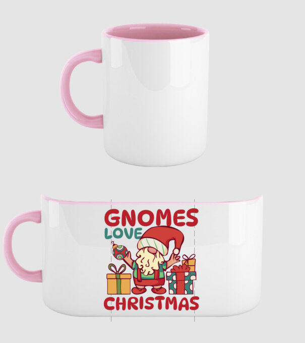 Gnomes LOVE Christmas model roz deschis pe tricou