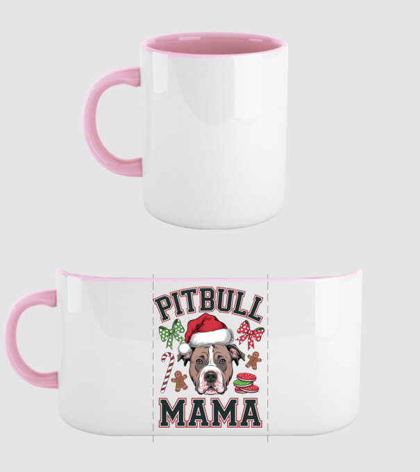 Pitbull Mama model roz deschis pe tricou