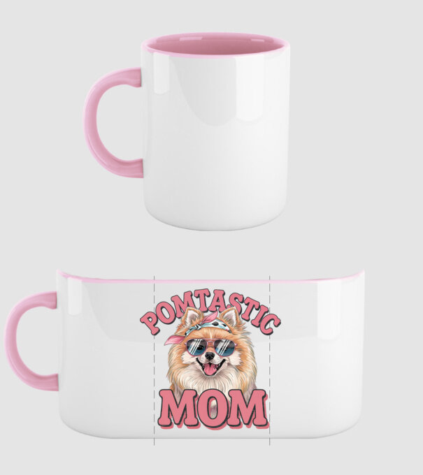 Pomtastic Mom model roz deschis pe tricou