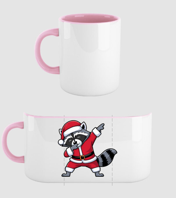 Raton Dab Xmas model roz deschis pe tricou