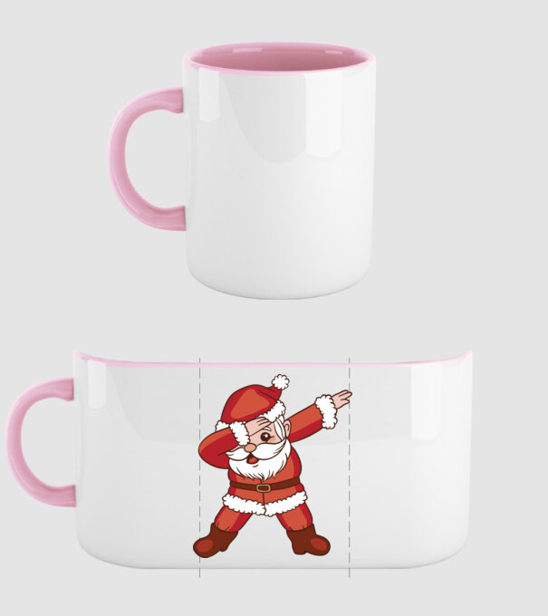 Santa Dab model roz deschis pe tricou