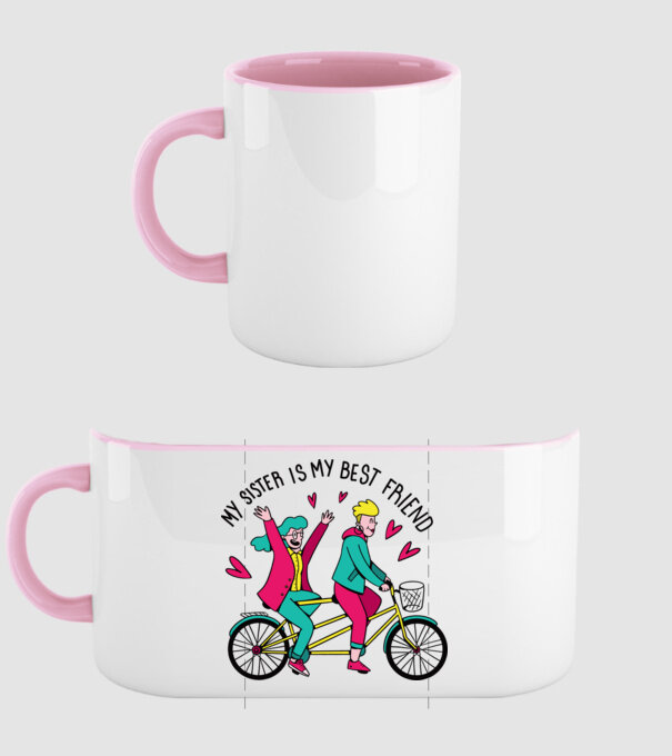 Sora mea este cea mai bună prietenă model roz deschis pe tricou